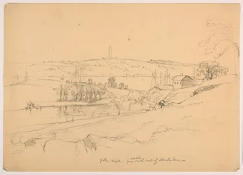 Groton Heights depuis la colline au nord-est de New London