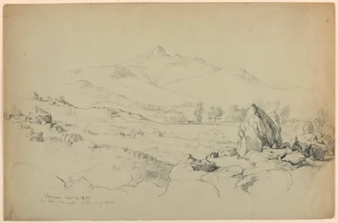 Mont Chocorua depuis la colline près de Tamworth, au sud-ouest du lac