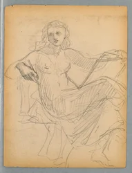 Esquisse de femme assise pour le tympan de la National Academy of Design