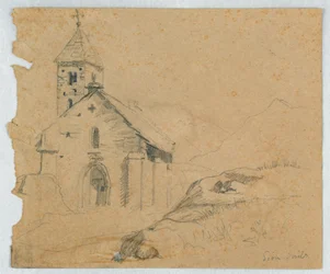 Petite église à Sion, Suisse
