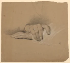Étude de Mains pour une Femme Âgée dans "Communion des Malades"