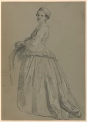 Étude de Sophia Chew pour "La Cour Républicaine" (Jour de réception de Lady Washington)
