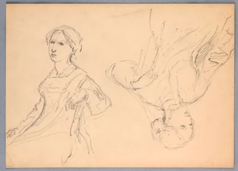Femme assise, deux études