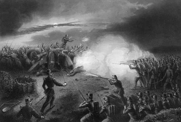 Attaque et refoulement des Russes devant Sébastopol, guerre de Crimée, 1857