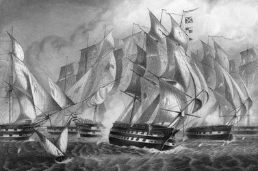 Victoire de Sir Charles Napier au large du Cap Saint-Vincent, 5 juillet 1833, vers 1857