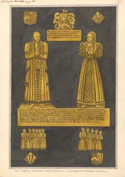 Plaque de laiton pour le Dr James Goode et sa femme Joan, fille d