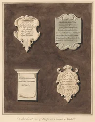 Mémoriaux à Mme Mary Staunton, John Silvester, Mme Frances Whiterly et Mme Rebecca Lone de l