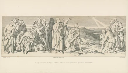 Une étoile ardente apparaît en Angleterre, annonciatrice de désastre, et est apostrophée par le Moine de Malmesbury