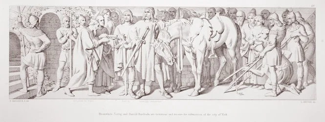 Pendant ce temps, Tostig et Harold Hardrada sont victorieux et reçoivent la soumission de la ville de York, de 