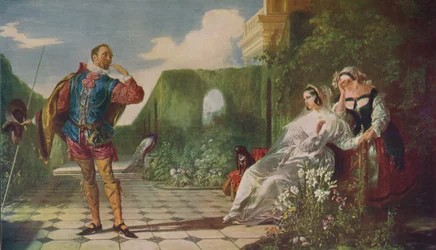 Scène de La Nuit des rois Malvolio et la comtesse, c1840, c1915