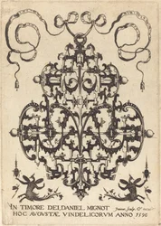 Page de titre : Grand pendentif, deux figures imaginaires ailées en bas