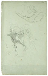 Étude pour Le Siège de Gibraltar (Étude pour une Figure sur un Canon dans le Longboat), 1785-1786