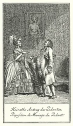 Proposition de mariage du pédant