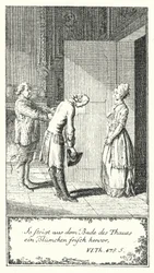 Ainsi, une fleur fraîche émerge du bain du Thau (gravure)