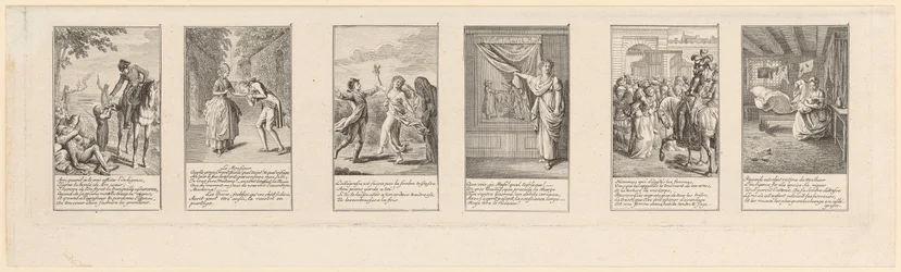 6 de 12 feuilles au contenu moral et satirique, partie 2