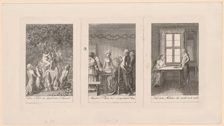 Trois feuilles pour le « Carnet de poche [...] pour 1795 » d