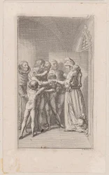 Gravure sur cuivre illustrant « Les frères de l