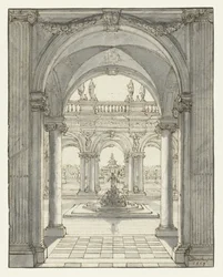 Place devant un palais de la Renaissance