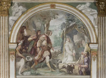 Saint Hugues rencontrant Ruggero di Calabria, 1629