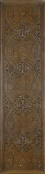 Frise avec motifs botaniques stylisés et bordure foliacée classique, vers 1893