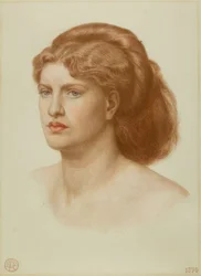 Portrait de Fanny Cornforth, Tête et Épaules, 1874