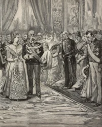 Umberto I et Marguerite de Savoie au concert à l