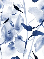 Fleurs indigo à l