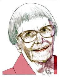 Harper Lee, 2022 (dessin numérique au crayon de couleur)
