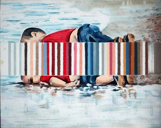 Bouée, 2019 (acrylique sur toile)
