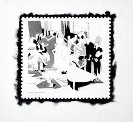 Fête de Pan (étude de timbre), 2019 (encre sur papier)