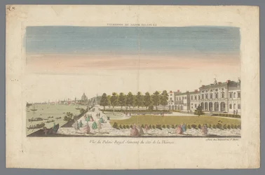 Vue du Palais Royal Somerset du côté de la Tamise