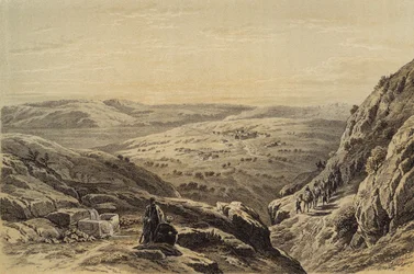 Cana, vue générale (lithographie en couleur)