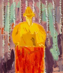 Femme avec des carottes