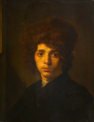 Jeune homme avec un chapeau de fourrure