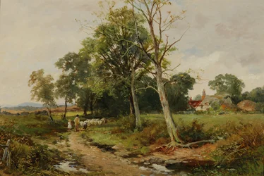 Scène de chemin du Worcestershire, vers 1904