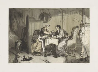 Homme et femme buvant du café