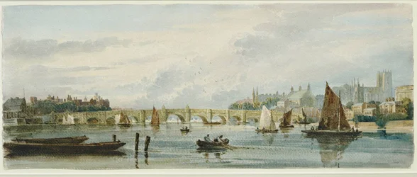 Vue du pont de Westminster vers l