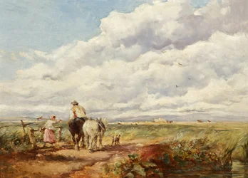 Paysage avec faucheurs
