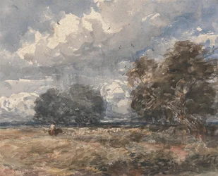Garder le troupeau, jour venteux