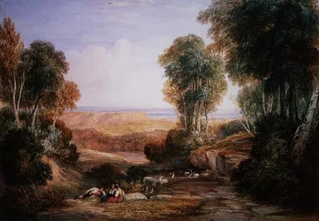 La jonction de la rivière Severn et de la rivière Wye avec le château de Chepstow au loin