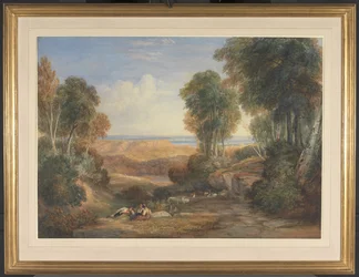 Le confluent de la Severn et de la Wye avec Chepstow au loin