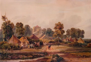 Une ferme du Worcestershire, vers 1848