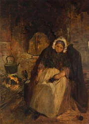 Une vieille femme endormie