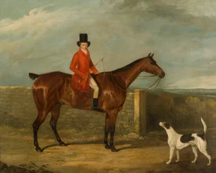 John Hall Kent en tenue de chasse assis sur un cheval, 1825
