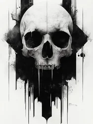 Crâne gothique sombre