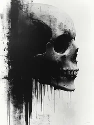 Crâne grunge sombre
