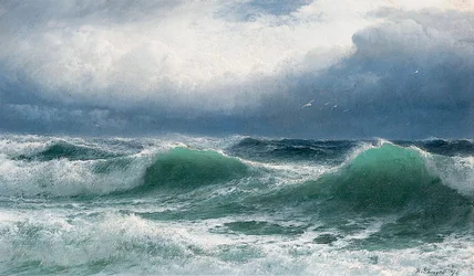 Mer orageuse avec des vagues translucides, 1894
