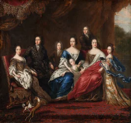La famille de Charles XI avec des parents du duché de Holstein-Gottorp