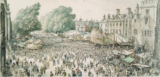 Foire de Saint-Gilles, depuis une fenêtre de l