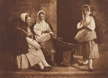 Mme Logan et deux femmes inconnues, Newhaven, 1843-47, imprimé vers 1916